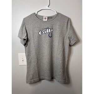 NFL For Her Women’s T-Shirt Indianapolis Colts Gray Cotton XL Short Sleeve